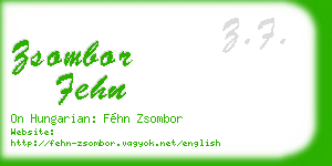 zsombor fehn business card